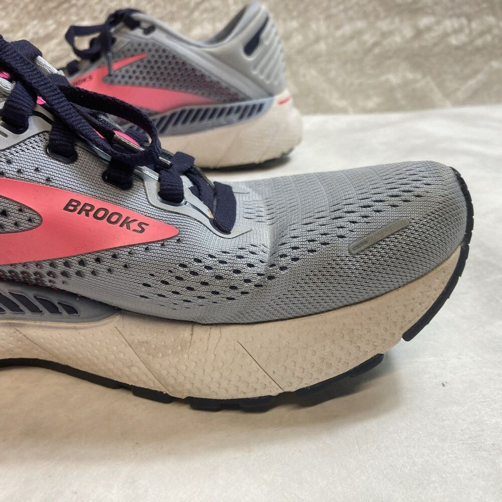 Brooks Adrenaline GTS 22 Womens 8 Grey Pink Running Shoes - Picture 6 of 16